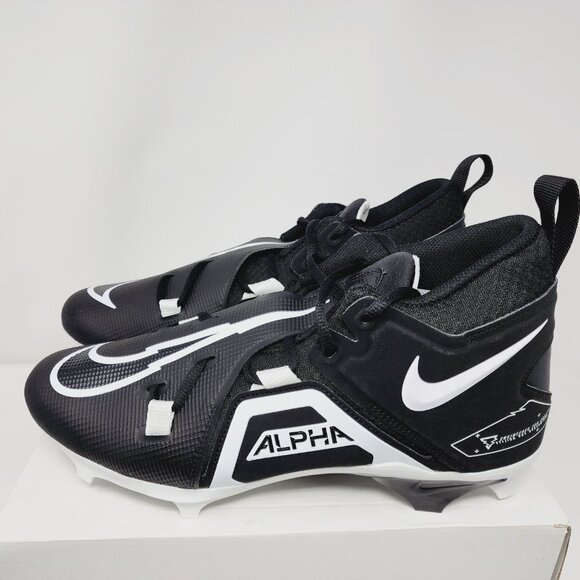 Nike Alpha Menace Pro 3 Mid Men's Size 11 Black Football Cleats CT6649-001 - Picture 8 of 10